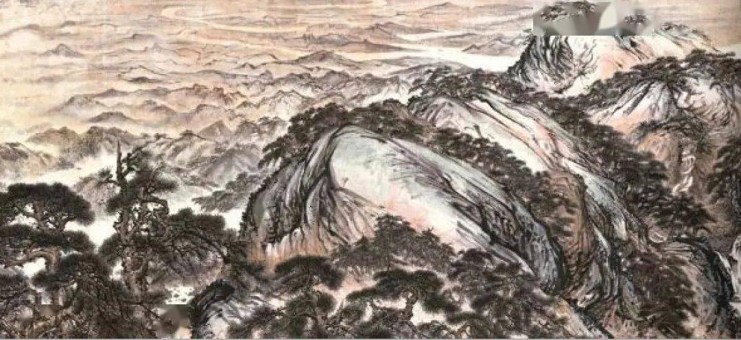《江山如此多娇》近景中南方的青山绿水 傅抱石和关山月在创作中分别