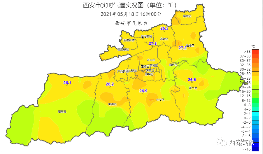 6℃  10℃的温差感觉像在"春夏"往返跑了一场 当然  这个气温对西安来