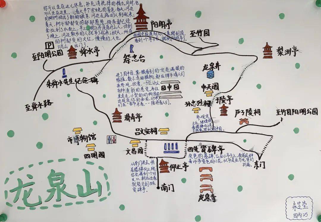 我的五一游览路线图——双语部四年级语文作业展