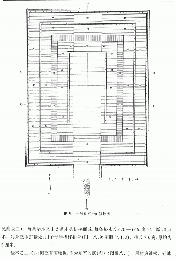 北京大葆台汉墓一号墓墓道,墓室