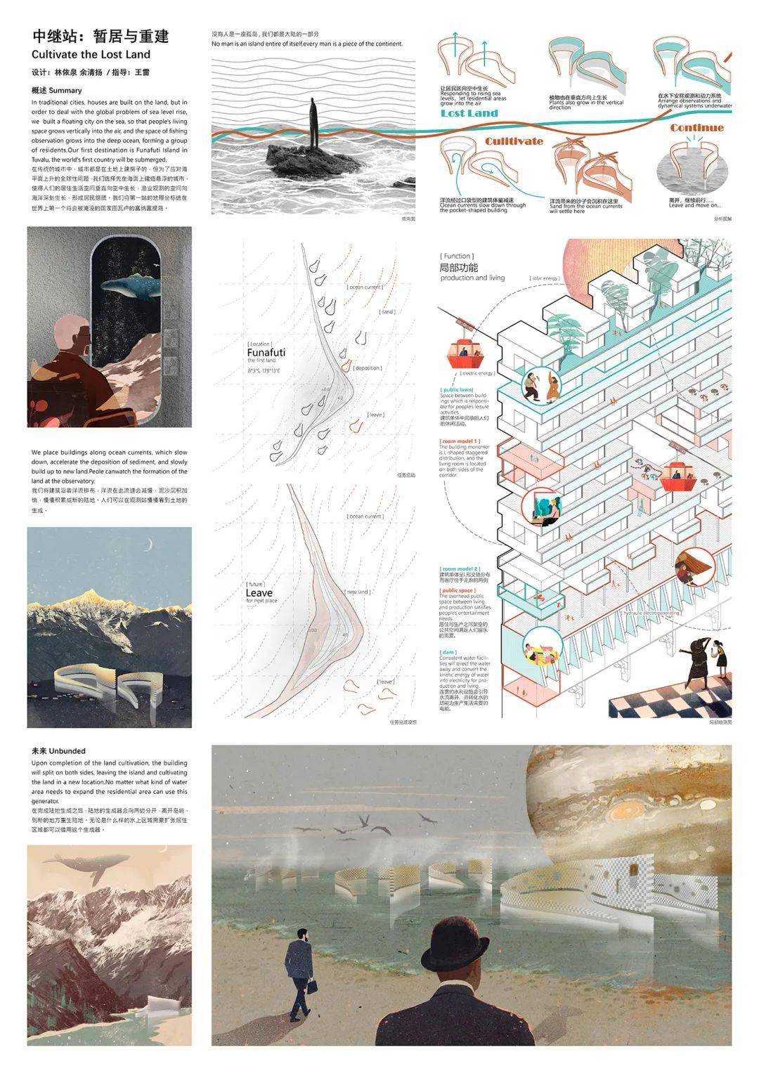浙江大学建筑学系三年级作品设计排版堪比电影海报