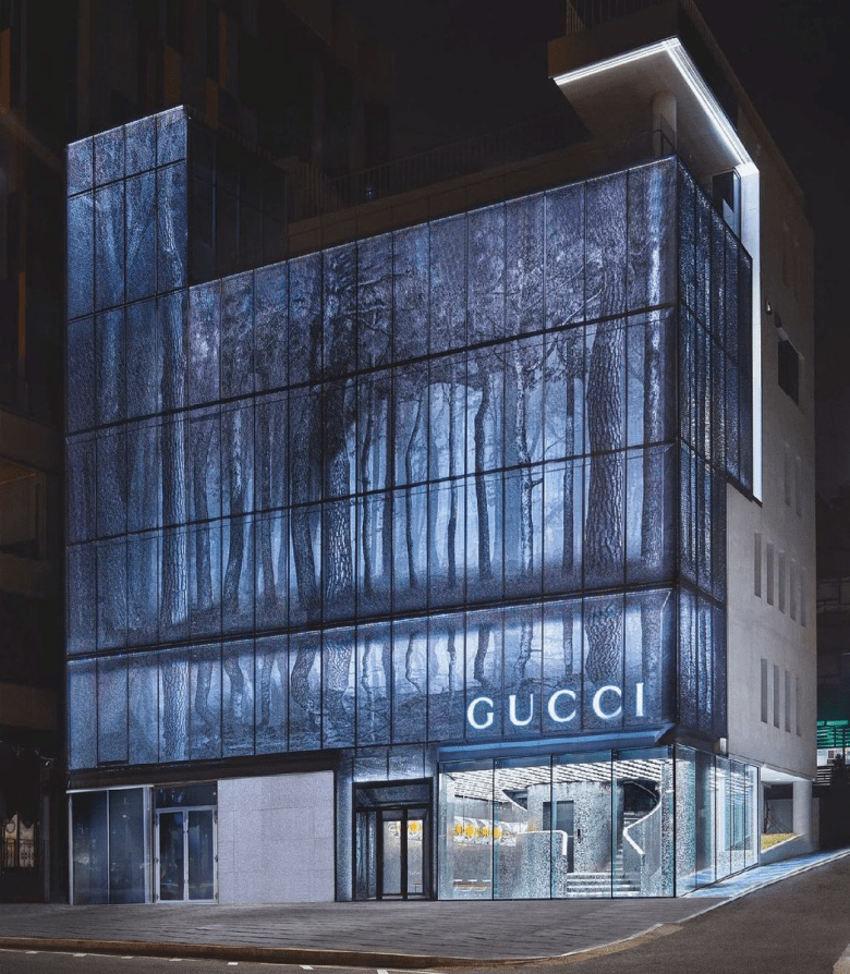 gucci首尔新店开幕铁丝网立面个性又神秘