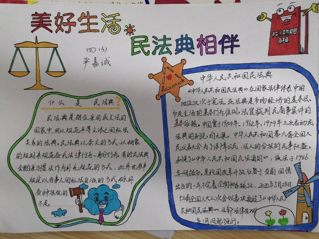 品格德育民法典相伴共享美好生活海门区第一实验小学民法典学习周活动