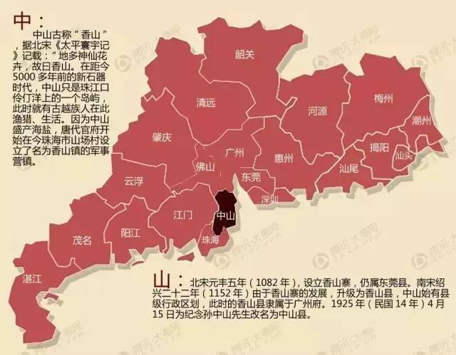 【地理素养】广东21市城名字由来!长这么大第一次知晓