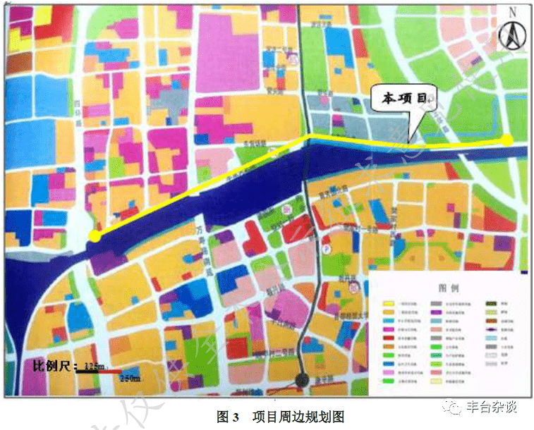 项目概况:  丰草河北路规划为城市主干路,设计速度50km/h,规划道路