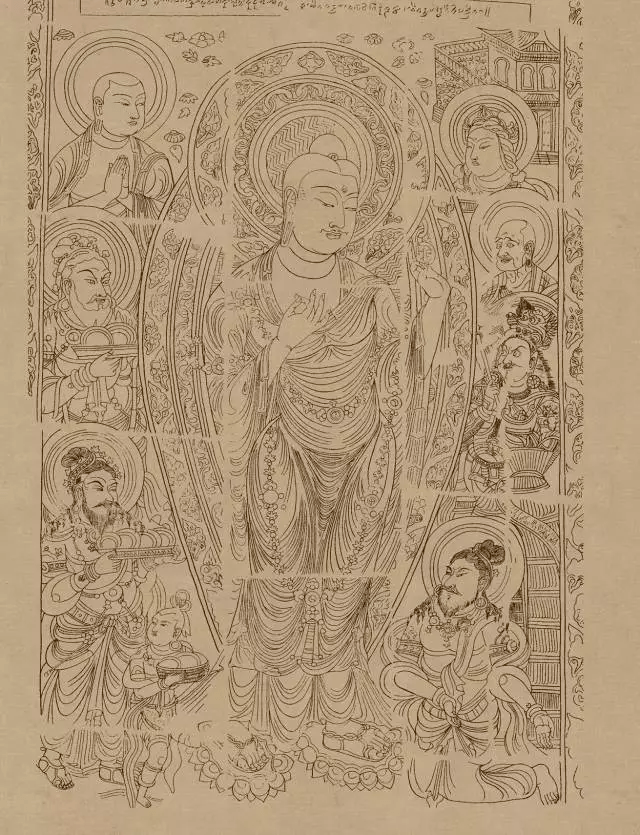 石窟 克孜尔壁画线描稿