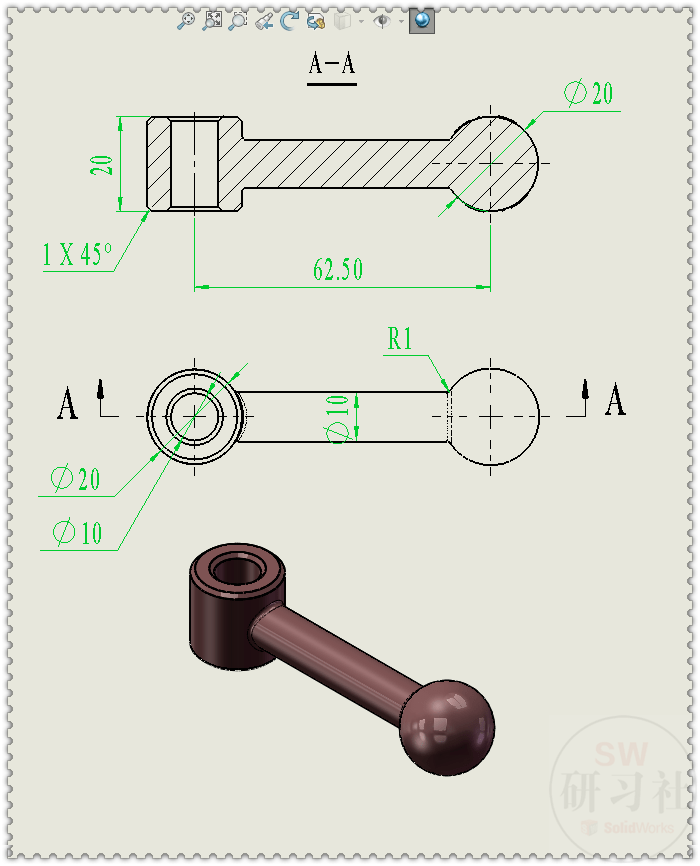 用solidworks制作的:圆柱凸轮机构
