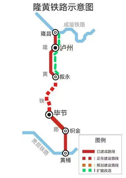 北起成渝铁路隆昌站,南与贵昆铁路株六复线的黄桶车站接轨