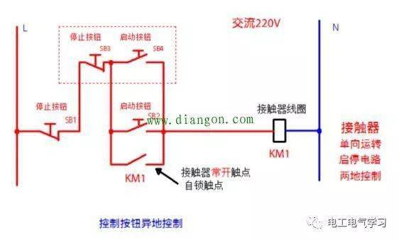 交流接触器常用接线电路图和实物图 超实用!_控制