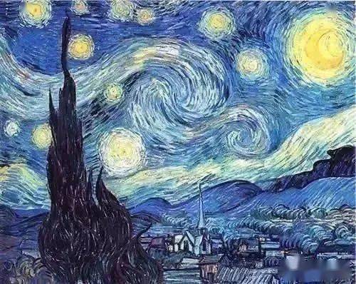 如何用油画棒画出梵高的世界名画《星空》