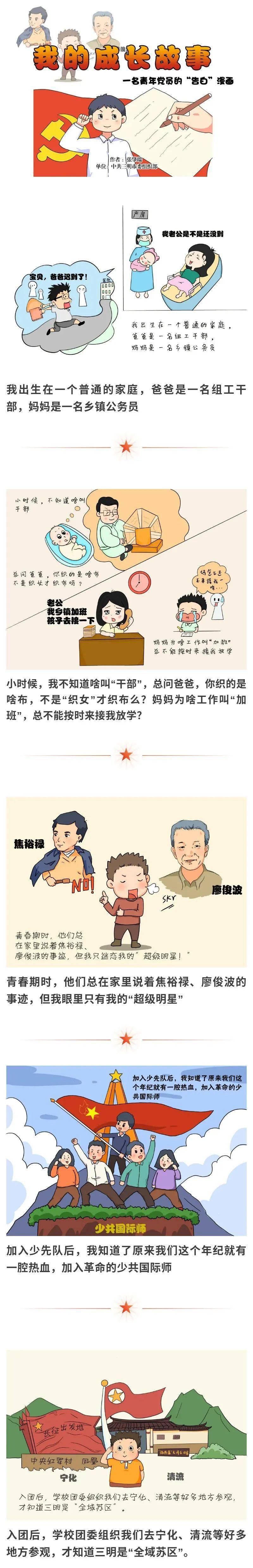 我的成长故事——一名青年党员的"告白"漫画