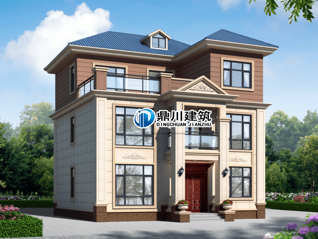 10米×12米,三层新中式农村别墅,老家建非常受欢迎,居住更舒适