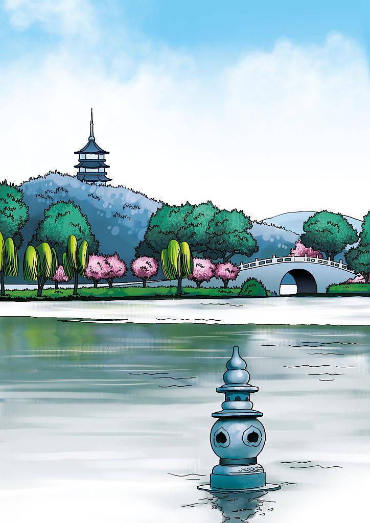 三潭印月,是杭州西湖十景之一,被誉为"西湖第一胜境".