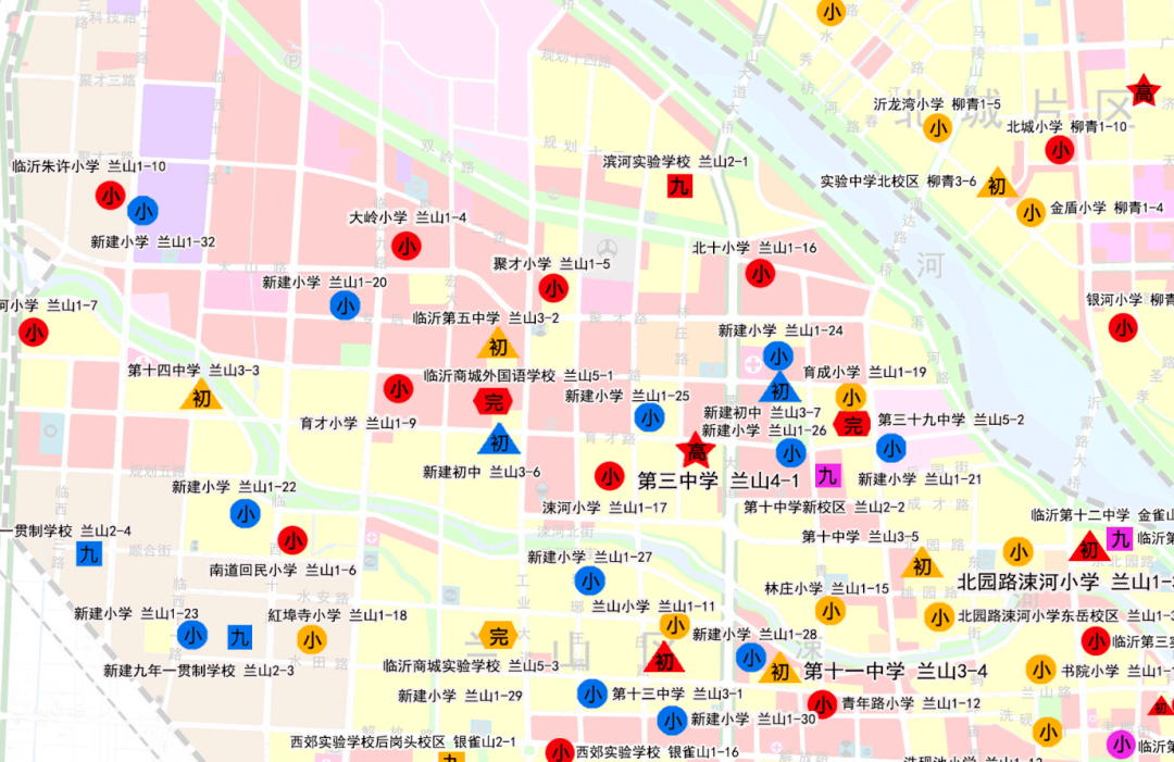 2030年【规划范围】临沂市兰山区,罗庄区,河东区(含经济技术开发区)