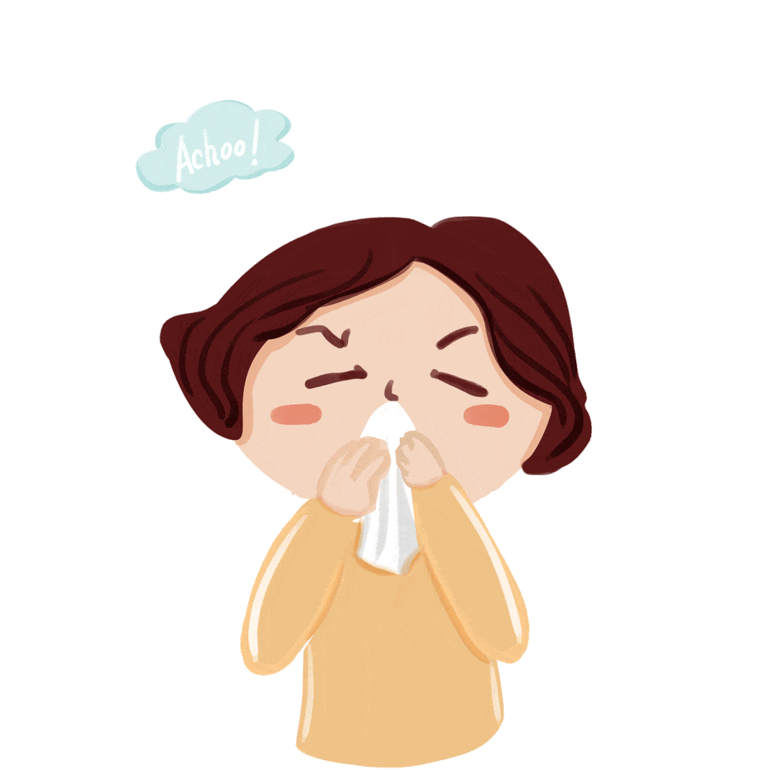 却因为吹空调遇到了麻烦 王女士一直流清水鼻涕 接连打喷嚏 并伴有