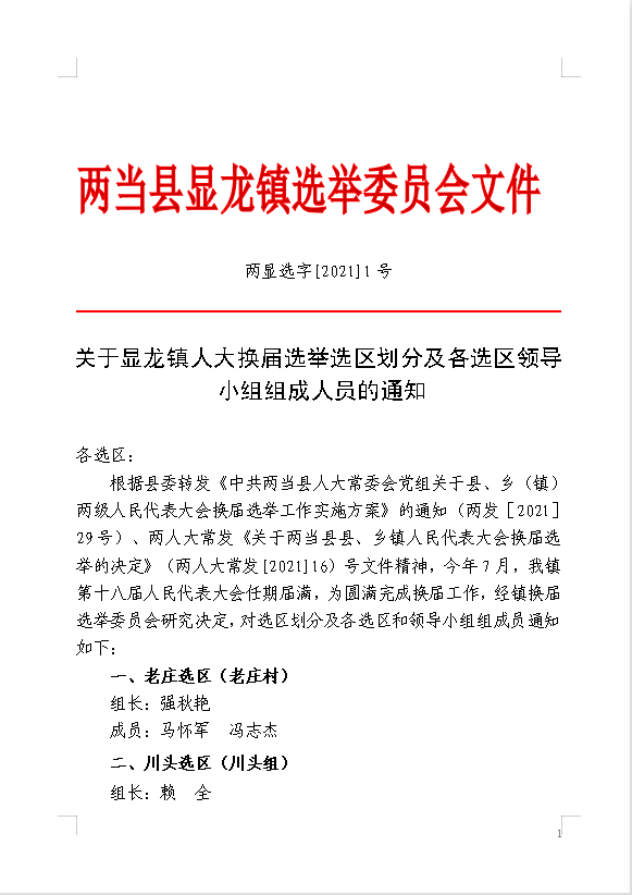 根据选举法的有关规定,按照《显龙镇人民代表大会选举工作实施方案》