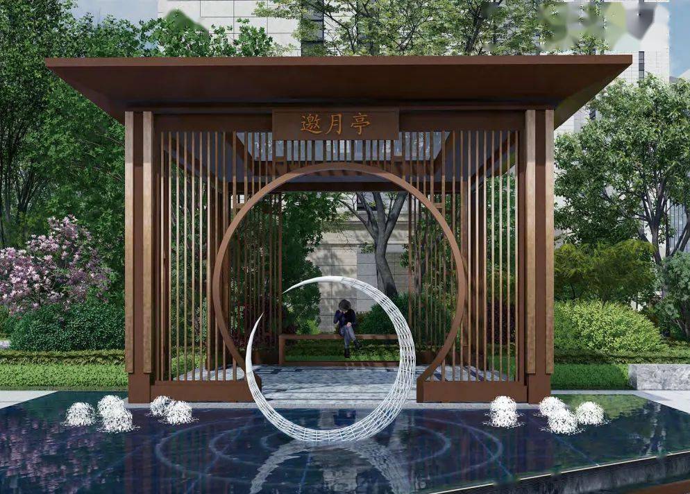 荣科金水苑丨现代新中式园林景观取境东方的园境礼序