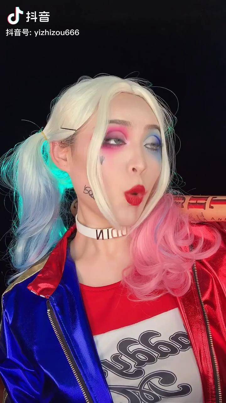 糖给你你归我万圣节妆容哈莉奎茵小丑女仿妆卡点上妆挑战