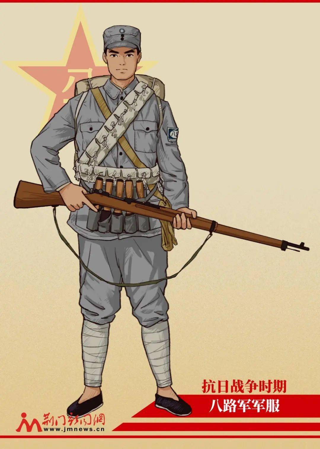图为中国工农红军军服图为八一南昌起义时期起义军军装也是人民军队