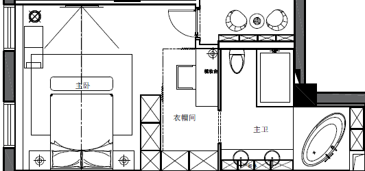 (主卧平面图 07 水中的小岛