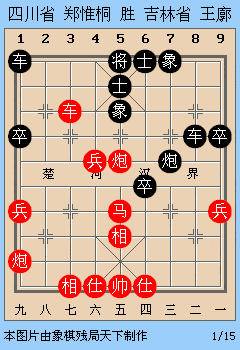 2021年第十四届全运会,郑惟桐巧妙夺子,王廓大意丢车