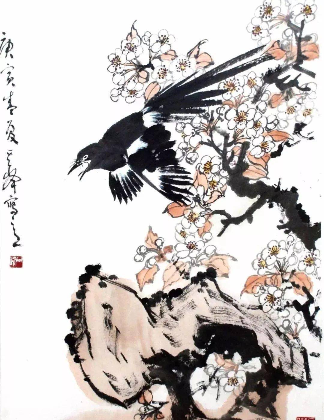 《中国画技法》,写意花鸟画部分由孙其峰主讲,工笔花鸟画部分由孙智谱