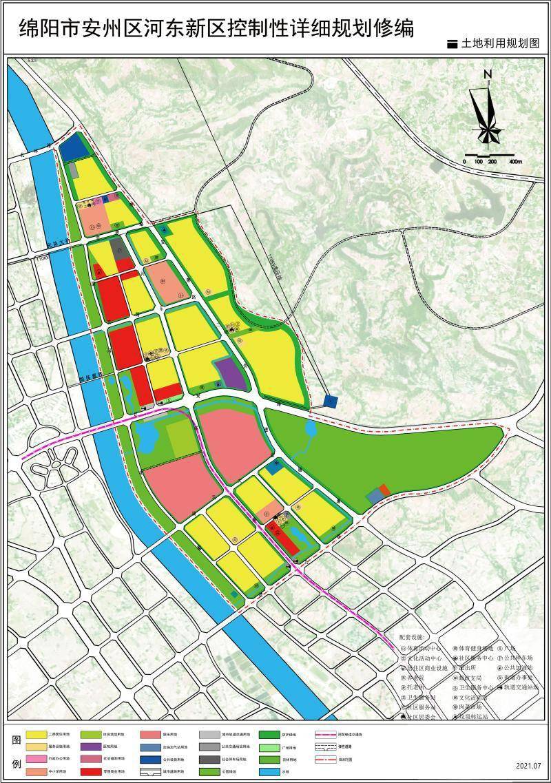 7月26日,《绵阳市安州区河东新区控制性详细规划》终于来了,规划结构