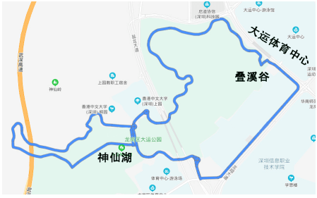 8.14大运绿道徒步,打卡叠溪谷,神仙岭水库,大运体育中心