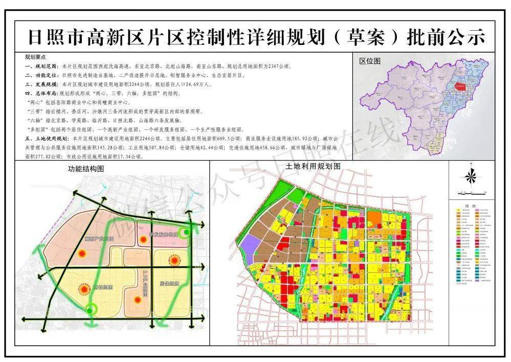 最新详细规划出炉,涉及日照10大片区!