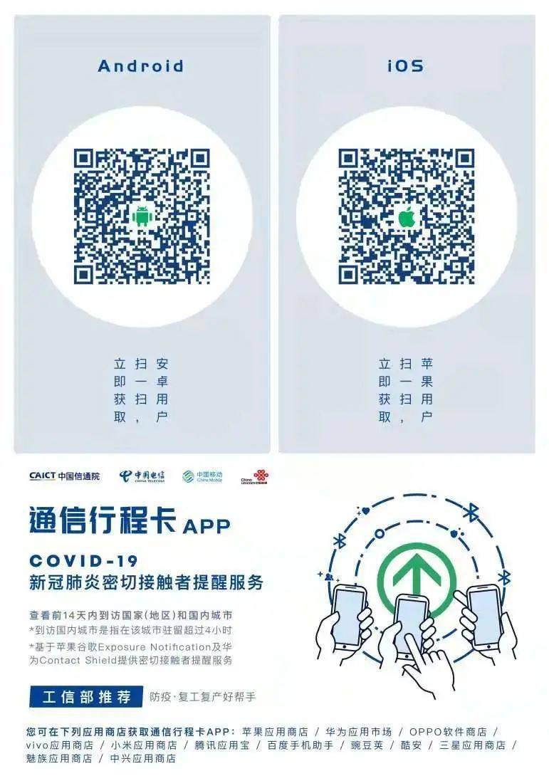 recruit "通信行程卡"绿码 01 申领途径 途径一:扫码下载行程卡app