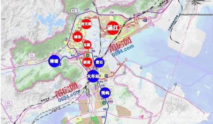 莆田1号,2号线轨道线曝光 57个站点.