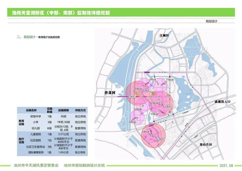 池州市天堂湖新区控制性详细规划调整方案批前公示