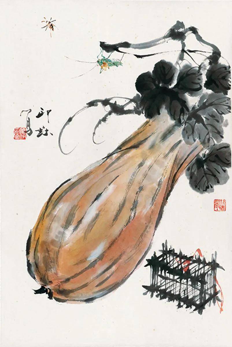 萧朗花鸟画欣赏
