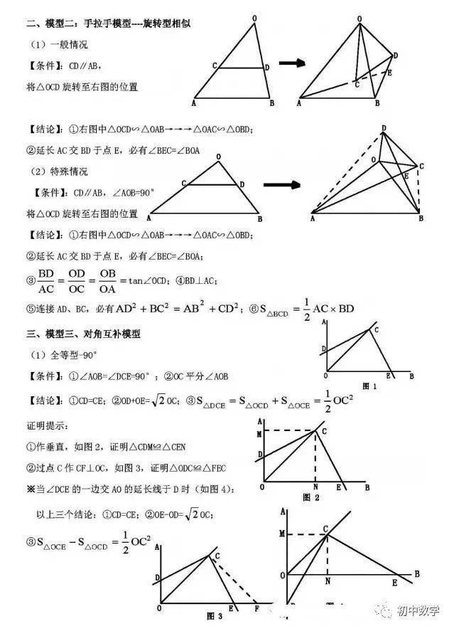 初中数学 | 几何模型大汇总!建议收藏!