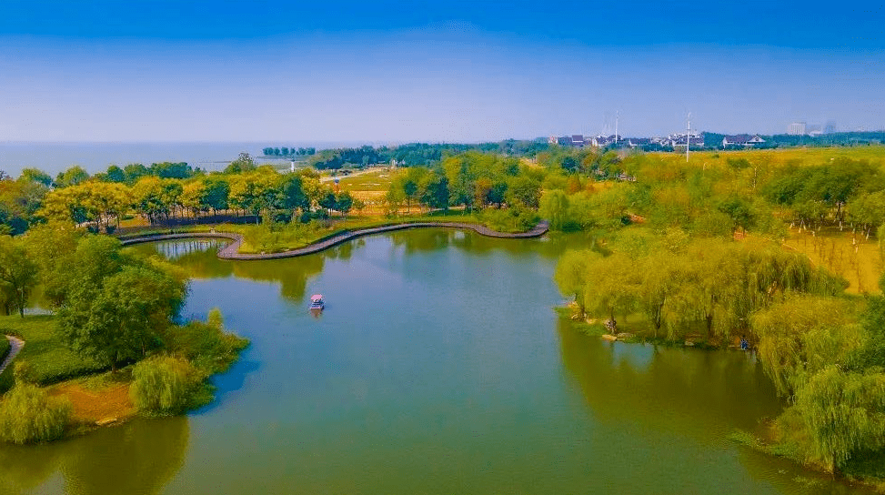 高空"瞰"湖滨,别样的美丽!_骆马湖