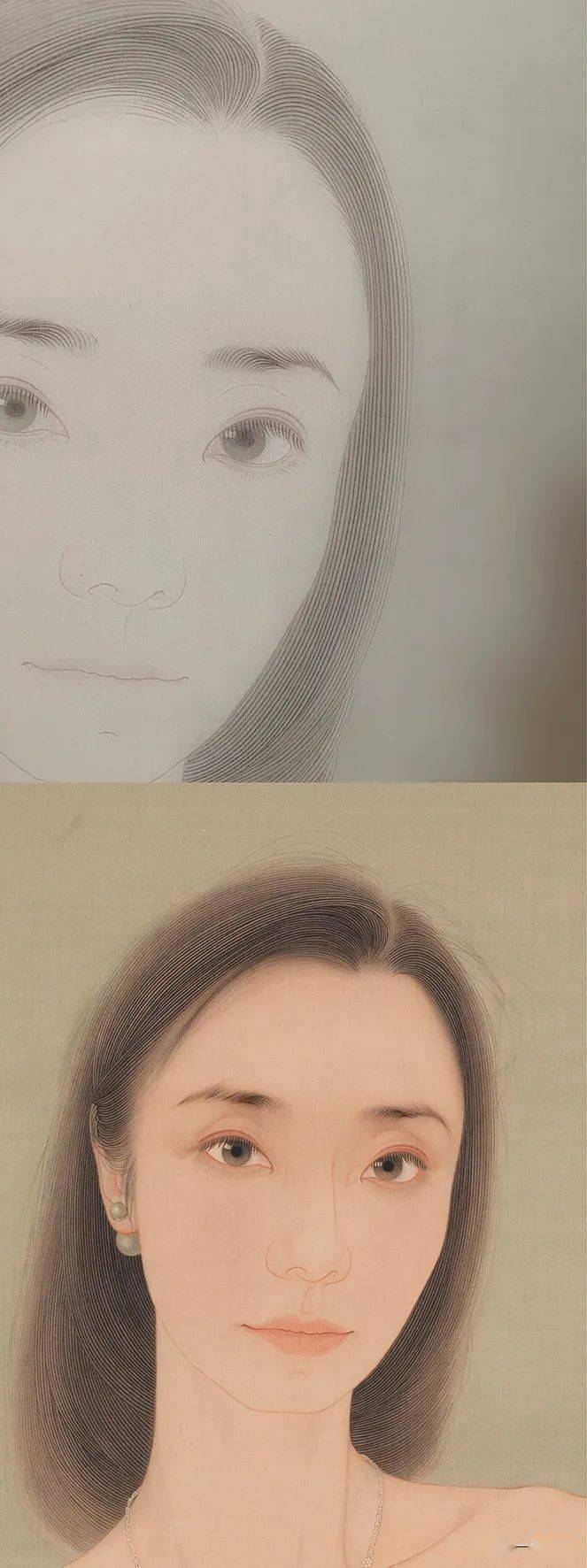 李晶的工笔把少女画得仙气飘飘