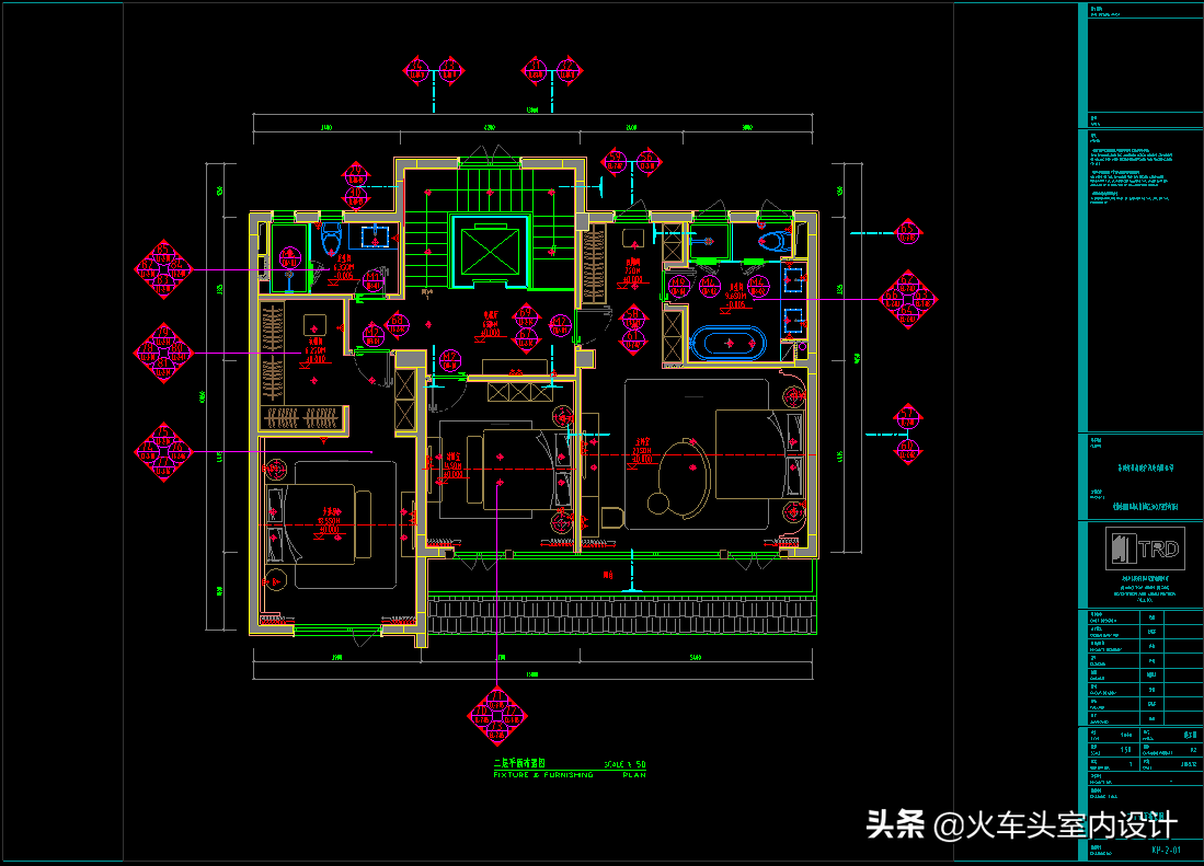 玫瑰园新中式别墅全案设计概念深化方案cad施工图软装物料