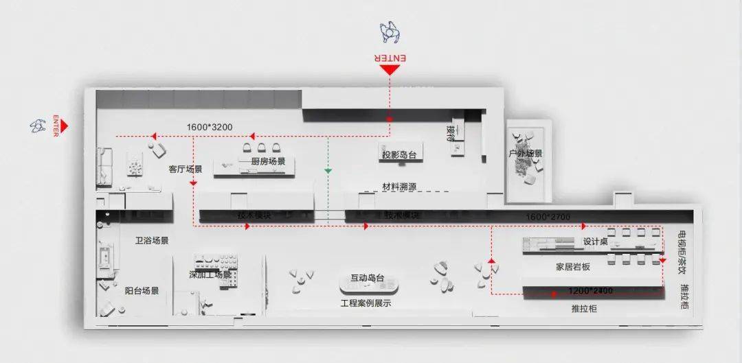 展厅平面动线图