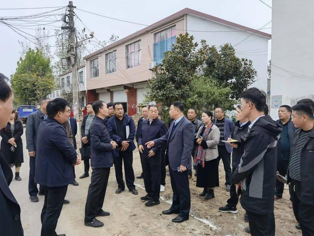 沈丘县人大党组副书记许四军现场督导李寨村乡村振兴项目建设