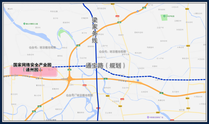 通宝路采用一级公路双向八车道城市道路断面标准建设,该路网开通后将
