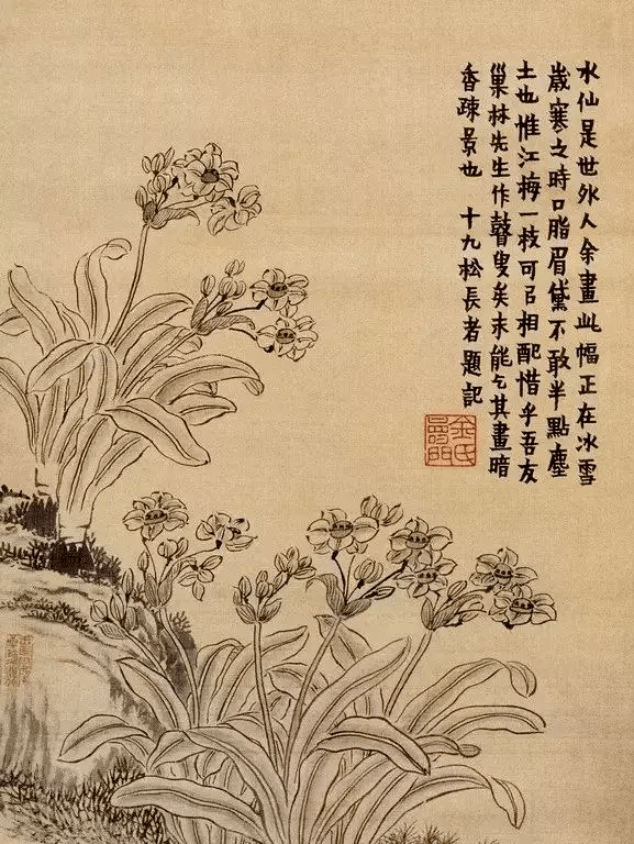 金农花卉图|一生知己是梅花_菖蒲