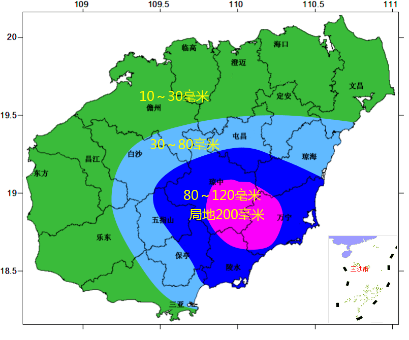 18日海南省海域和陆地