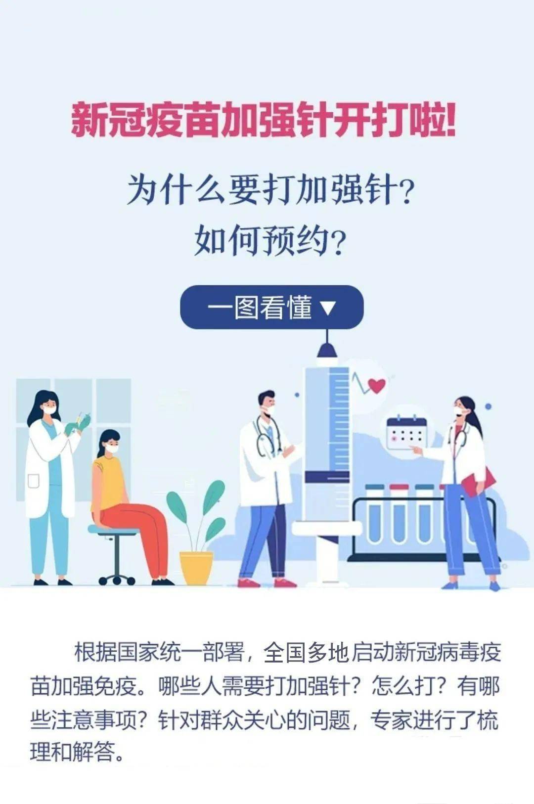 【筑牢疫情防控线】一图看懂"新冠疫苗加强针"接种!