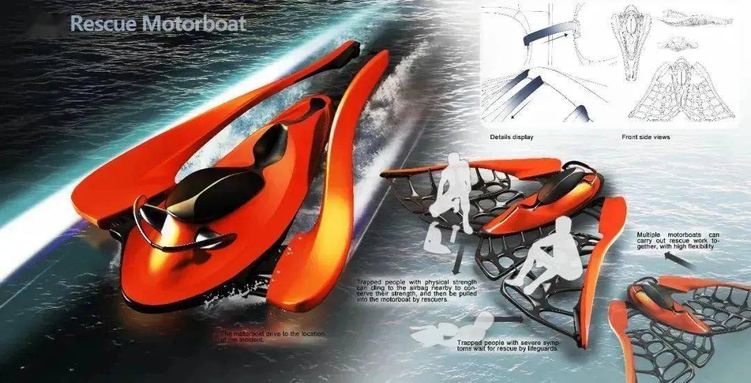 sea rescue motorboat | 海上救援摩托艇设计者 | 王亦勤指导教师