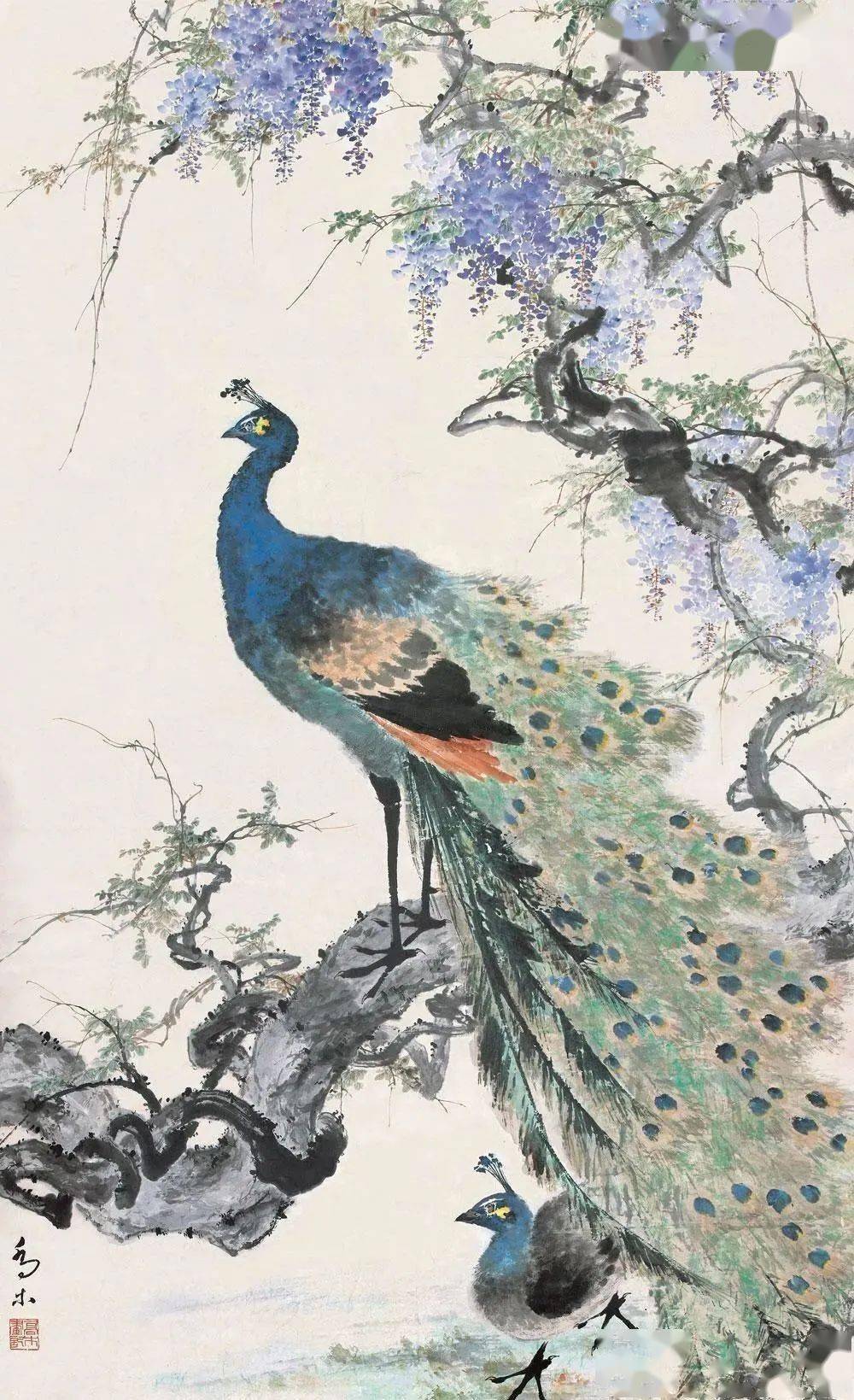 乔木专擅花鸟,得师衣钵,并蓄陈白阳,新罗山人,任伯年诸家之长,用笔