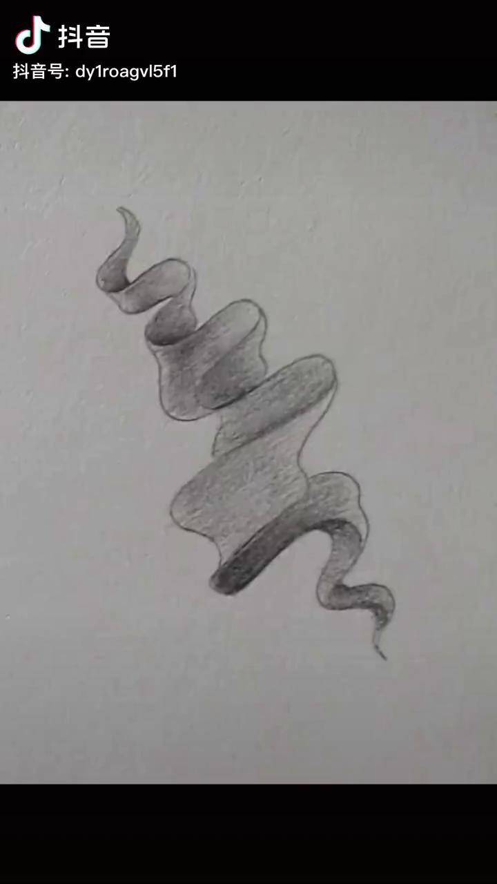飘带画法素描画画手绘抖音年度艺术推广评选dou小助手