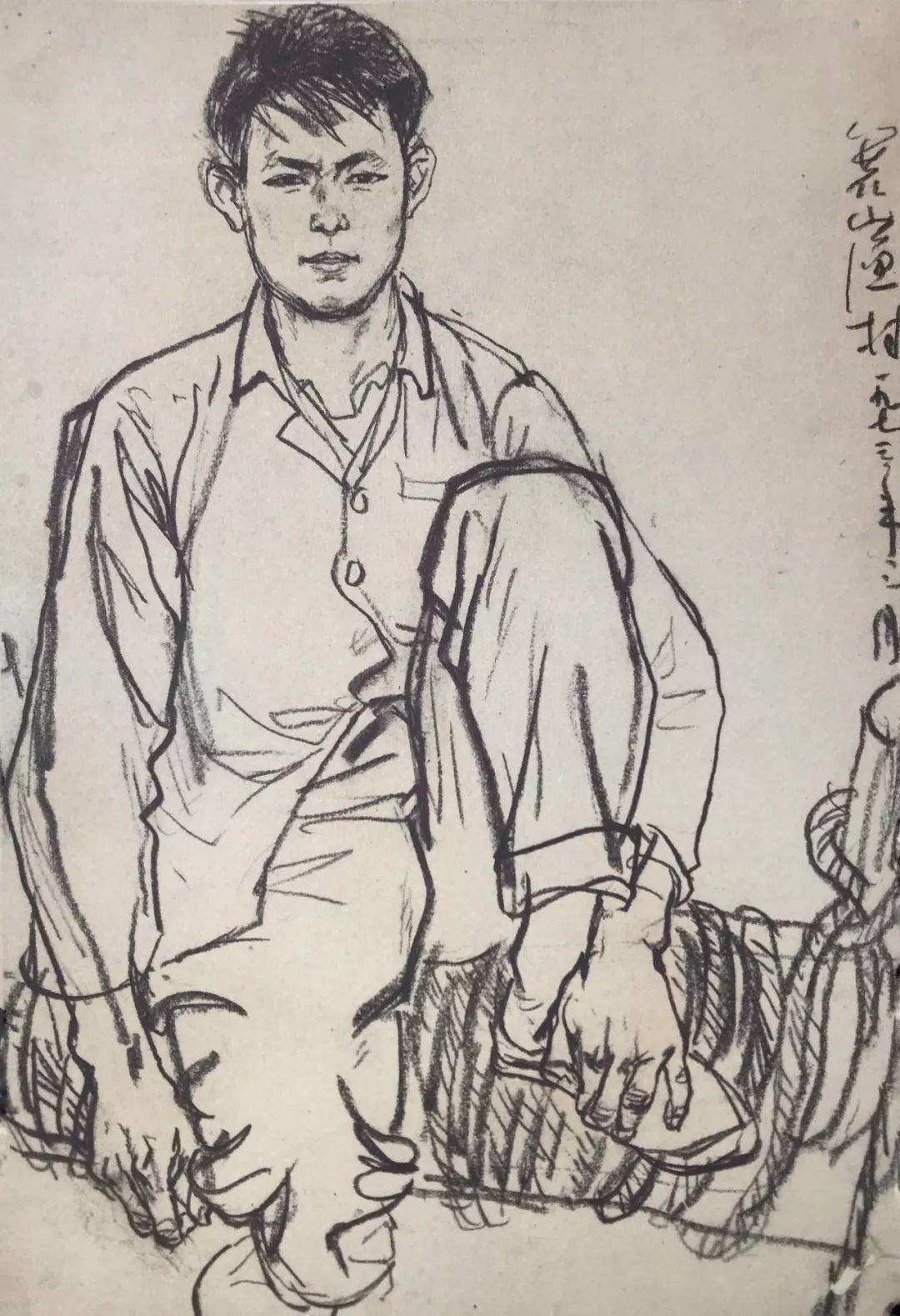 中国美术学院教授周沧米人物速写