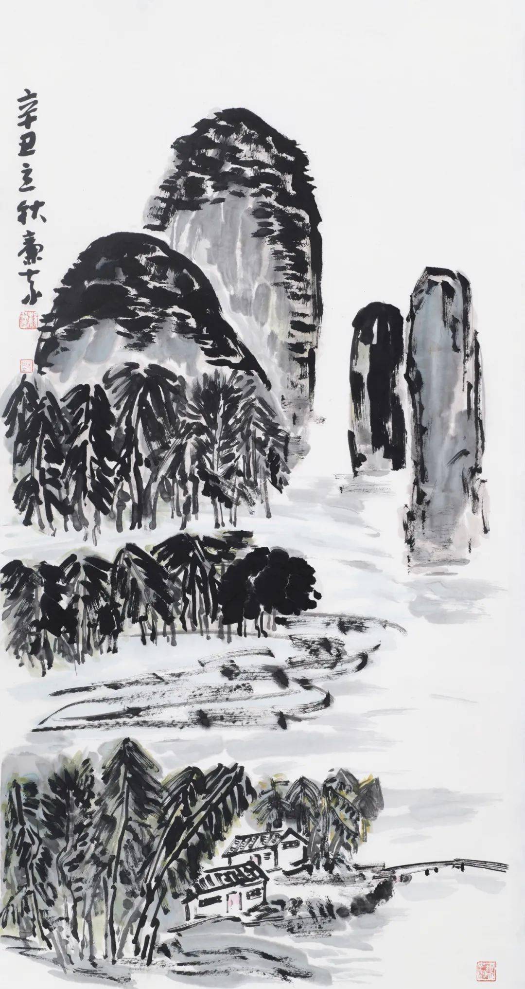 《辛丑夏月◎138cm x 35cm
