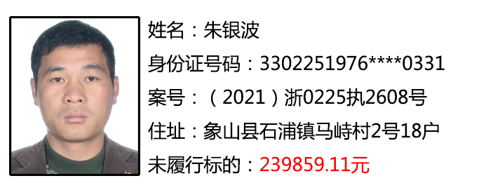 象山最新一批老赖曝光!_惩戒_信用_当事人