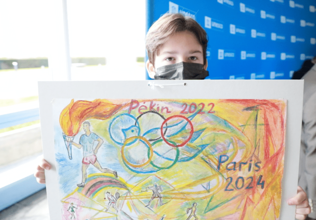 祝福2022北京冬奥喜迎2024巴黎奥运国际青少年绘画邀请赛作品亮相联合